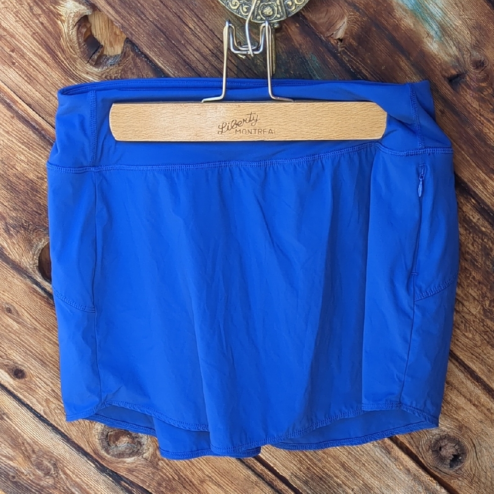 Knix Swim Bottoms Blue Bathing Skort Skirt Small